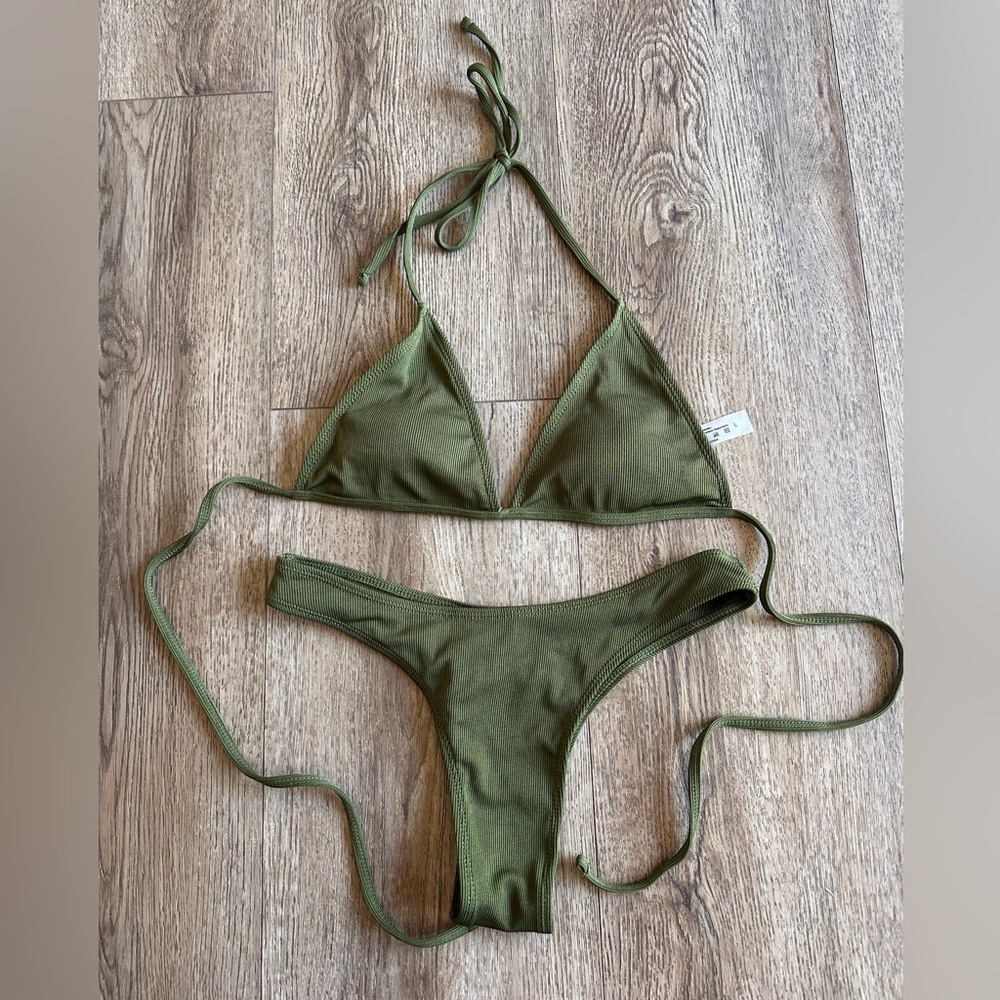 Army Green Bikini SHEIN